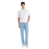 DeFacto Sergio Regular Fit Normal Kalıp Normal Bel Boru Paça Jean Pantolon, 38/32, E7268AX25SM, Mavi-NM39, Erkek