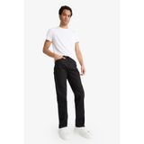 DeFacto Sergio Regular Fit Normal Kalıp Normal Bel Boru Paça Jean Pantolon, 38/32, F4617AX25AU, Siyah, Erkek