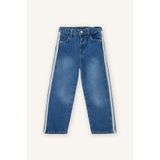 DeFacto Şeritli Culotte Jean Pantolon Kız Bebek, 18-24 AY, G8158A526SP, Mavi-NM28, Kız bebek