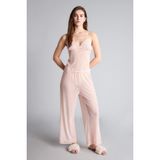 DeFacto Şifon Askılı Pijama Takımı, M, G1545AX26SP, Pembe, kadın