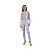 DeFacto Sigaret Saten Kumaş Pantolon Normal Bel Basıc Beli Lastikli, 38, J8743AZ25SM, Mor, Kadın