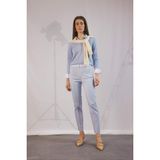 DeFacto Sigaret Saten Kumaş Pantolon Normal Bel Basıc Beli Lastikli, 40, J8743AZ25SM, Mor, Kadın