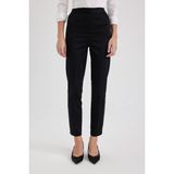DeFacto Sigaret Saten Kumaş Pantolon Siyah Normal Bel Basic Beli Lastikli J8743AZ24WN - Siyah-BK81 - 48