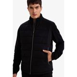 DeFacto Slim Fit Astarlı Süet Siyah Yelek, S, Astarlı Süet Yelek, Siyah-BK27, Erkek