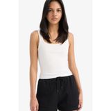 DeFacto Slim Fit Basic Düz Yuvarlak Yaka Fitilli Kaşkorse Atlet E5540AX25SM