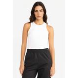 DeFacto Slim Fit Basic Halter Yaka Fitilli Kaşkorse Pedli Atlet G0843AX25AU - Beyaz-WT36 - 2XL