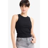 DeFacto Slim Fit Basic Halter Yaka Fitilli Kaşkorse Pedli Atlet G0843AX25AU - Siyah-BK81 - XL