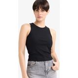 DeFacto Slim Fit Basic Halter Yaka Fitilli Kaşkorse Pedli Atlet G0843AX25AU - Siyah-BK81 - XS