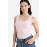 Defacto Slim Fit Basic Kare Yaka Atlet, 2XL, C2622AX26SP, Pembe-PN38, XXL