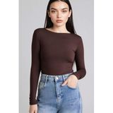 DeFacto Slim Fit Basic Tişört Kahverengi, M, G9201AX26SP, Kahve-BN116, Kadın