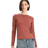 DeFacto Slim Fit Basic Uzun Kollu Tişört Bordo, XS, D3756AX25AU, Bordo-BR228, Kadın