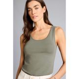DeFacto Slim Fit Basic Yuvarlak Yaka Atlet, XL, I1059AZ26SM, Haki, Kadın