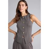 DeFacto Slim Fit Bisiklet Yaka Atlet Gri, S, H5401AX26SP, Gri-GR311, Kadın