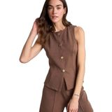 DeFacto Slim Fit Bisiklet Yaka Atlet Kahverengi, S, H5401AX26SP, Kahve-BN271, Kadın