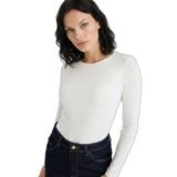DeFacto Slim Fit Bisiklet Yaka Basic Düz Modal Uzun Kollu Tişört, 2XL, G8256AX25WN, Ekru-ER105, Kadın