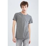 DeFacto Slim Fit Bisiklet Yaka Basic Kısa Kollu Tişört