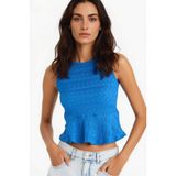 DeFacto Slim Fit Bisiklet Yaka Bürümcük Atlet, M, F6277AX25SMBE43-1013002, Royal, Kadın