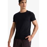 DeFacto Slim Fit Bisiklet Yaka Fanila, S, L4885AZ25AU, Siyah-BK27, Erkek