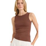 DeFacto Slim Fit Bisiklet Yaka Ribana Atlet, XS, F6275AX25AUBN167, Kahve, Kadın