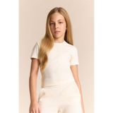 DeFacto Slim Fit Bisiklet Yaka Ribana Basic Kısa Kollu Tişört Kız Çocuk B3054A824SM