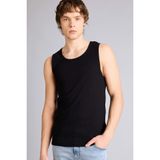 DeFacto Slim Fit Bisiklet Yaka Ribana Erkek Atlet, L, E0446AX26SM, Siyah