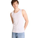 DeFacto Slim Fit Bisiklet Yaka Ribana Erkek Atlet, XL, E0446AX26SM, Beyaz-WT34