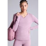 DeFacto Slim Fit Bisiklet Yaka Sporcu Modal Uzun Kollu Tişört, S, G6467AX26SP, Bordo-BR346, Kadın