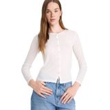DeFacto Slim Fit Bisiklet Yaka Uzun Kollu Beyaz Tişört, M, F9105AX25AU, Beyaz-WT32, Kadın