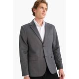 DeFacto Slim Fit Blazer Ceket, 56, F7690AX26SP, Antrasit, Erkek