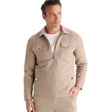 DeFacto Slim Fit Dar Kesim Astarlı Fermuarlı Cepli Mevsimlik Baharlık Mont, M, Slim Fit Dar Kesim Astarlı Fermuarlı Cepli Mevsimlik Baharlık Mont, Bej, Erkek