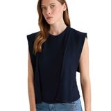 DeFacto Slim Fit Dar Kesim Bisiklet Yaka Bağlama Detaylı Kolsuz Bluz, XL, G1736AX25WN, Lacivert-NV31