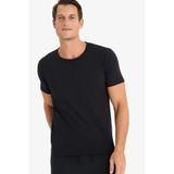 DeFacto Slim Fit Dar Kesim Bisiklet Yaka Kısa Kollu T-Shirt, L, L4885AZ25SP, Siyah-BK27, Erkek