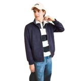 DeFacto Slim Fit Dar Kesim Dik Yaka Astarlı Fermuarlı Cepli Süet Mevsimlik Baharlık Mont, 3XL, Slim Fit Dik Yaka Süet Mont, Lacivert-NV64, Erkek