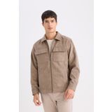 DeFacto Slim Fit Dar Kesim Gömlek Yaka Fermuarlı Mevsimlik Baharlık Mont D6334AX25SP