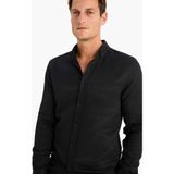 DeFacto Slim Fit Dar Kesim Polo Yaka Dokulu Uzun Kollu Siyah Gömlek T2066AZ25SP - XL - Siyah-BK81