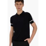 DeFacto Slim Fit Dar Kesim Polo Yaka Fermuarlı Kısa Kollu Triko Tişört, L, TYC249BDC34EED2C9CAE56701, Siyah, Erkek