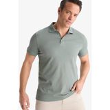 DeFacto Slim Fit Dar Kesim Polo Yaka Kısa Kollu Dokulu Basic Düz Tişört, XS, T5259AZ25SM, Yeşil-GN1153, Erkek