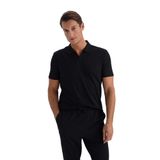 DeFacto Slim Fit Dar Kesim Polo Yaka Kısa Kollu Siyah Tişört, L, W9274AZ25SM, Siyah-BK81, Erkek