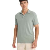 DeFacto Slim Fit Dar Kesim Polo Yaka Pamuklu Kısa Kollu Tişört, M, X2594AZ24SM, Yeşil-GN1217, Erkek