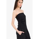 DeFacto Slim Fit Dar Kesim Straplez Siyah Bluz, XL, F4425AX25SM, Siyah-BK81, Kadın