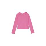 DeFacto Slim Fit Dar Kesim Taşlı Yaka Fitilli Kaşkorse Uzun Kollu Tişört Kız Çocuk