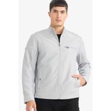 Defacto Slim Fit Dik Yaka Fermuarlı Mont, L, Slim Fit Dik Yaka Fermuarlı Mont, Gri, Erkek