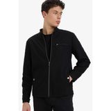 Defacto Slim Fit Dik Yaka Fermuarlı Mont, S, D7534AX25AU, Siyah, Erkek