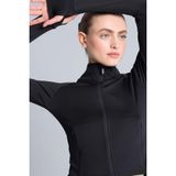 Defacto Slim Fit Dik Yaka İçi Yumuşak Tüylü Hırka, S, F2008AX26SP, Siyah, Kadın