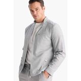 Defacto Slim Fit Dik Yaka Mevsimlik Mont, M, D7534AX25AU, Gri, Erkek