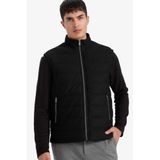 Defacto Slim Fit Dik Yaka Yelek, M, Slim Fit Dik Yaka Yelek, Siyah, Erkek