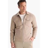 DeFacto Slim Fit Fermuarlı Mont, S, 26K801000916_D801005, Bej, Erkek