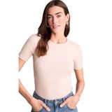 DeFacto Slim Fit Fitilli Kaşkorse Tişört Bej, XL, H1390AX26SM, Bej-BG778, Kadın