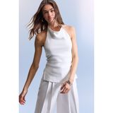 DeFacto Slım Fıt Halter Yaka Atlet, XL, F8007AX26SM, Beyaz-WT16, Kadın