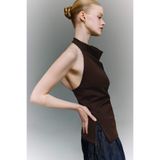 DeFacto Slım Fıt Halter Yaka Bluz F8007AX25AU